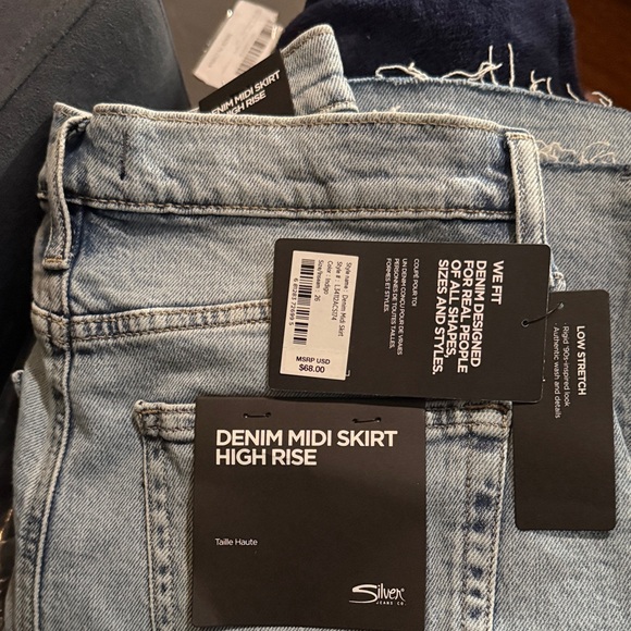 Silver Jeans Light Blue Midi Skirt - Picture 5 of 5